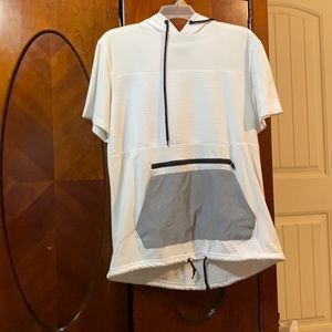 White hooded shirt